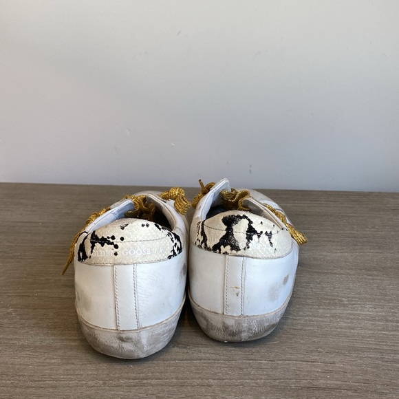 Women’s suede toe leather, snake print heel sneaker - Picture 4 of 8